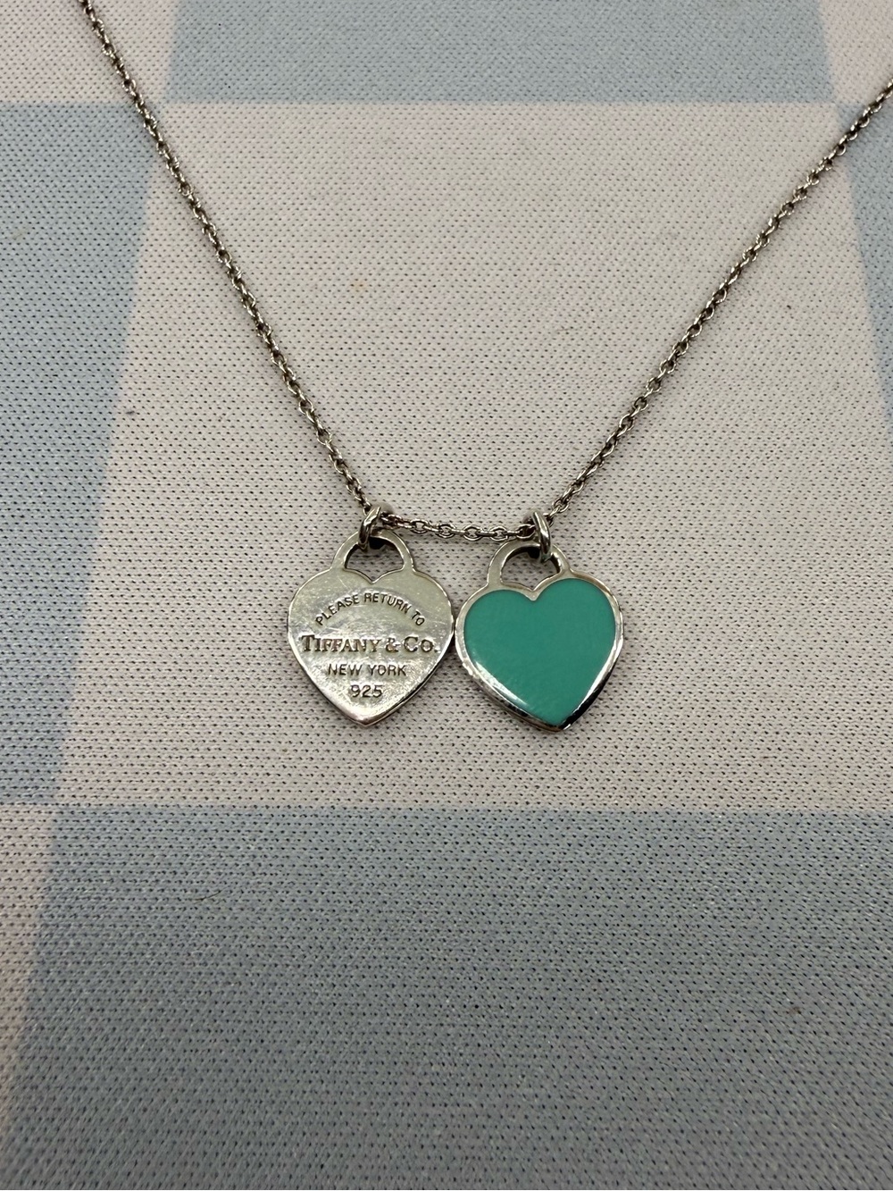 Tiffany & Co. Return to Tiffany Double Heart Tag Pendant Necklace